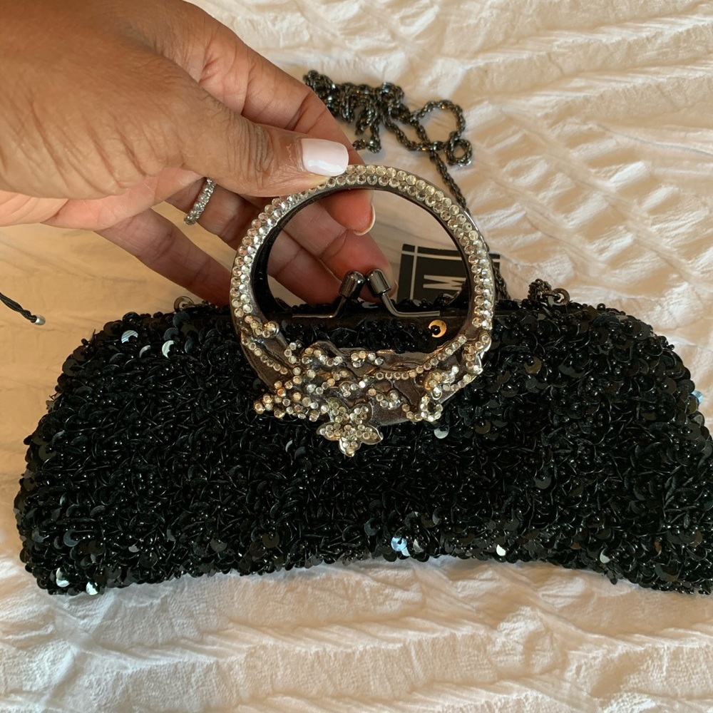 Black Sequence Evening Bag - Picture 6 of 6